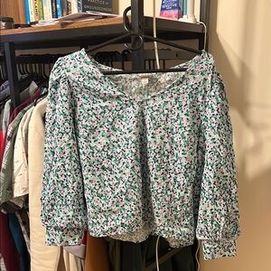 A New Day White Sailor Collar Boxy Blouse